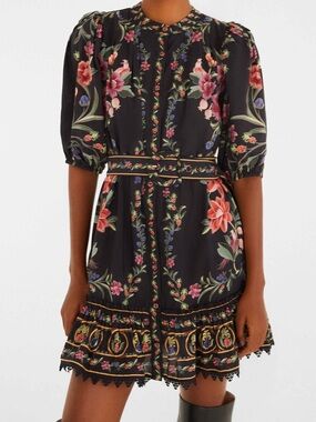farm rio bow front mini dress FARM Rio | Dresses | New Farm Rio Short Sleeve Bow Front Mini Dress